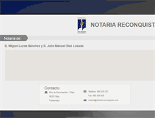 Tablet Screenshot of notaria-reconquista.com
